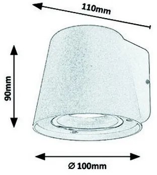 Aplică de exterior Rabalux 1xGU10/35W/230V IP54 neagră