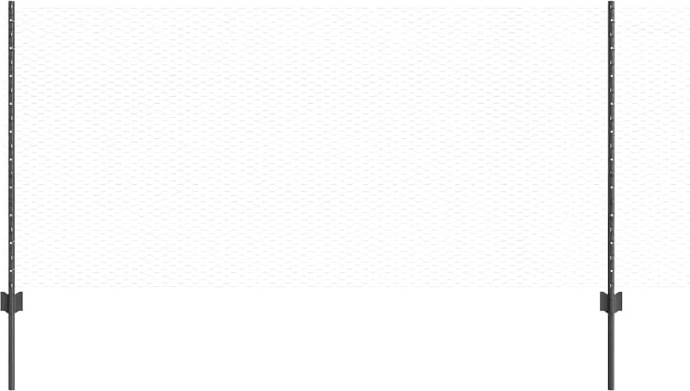 vidaXL Gard cu Stâlp Gri 1 x 100 m Oțel și PVC