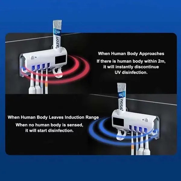 Zaparkorun Sterilizator solar pentru periuțe de dinți montat pe perete
