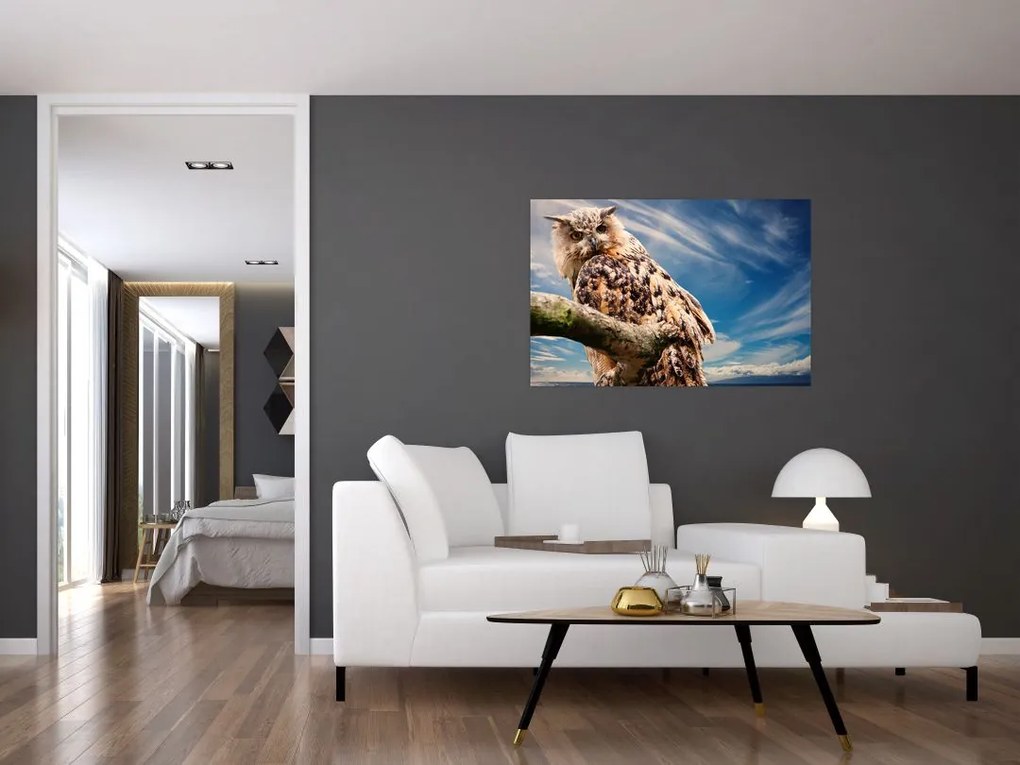 Tablou cu bufnița (90x60 cm)