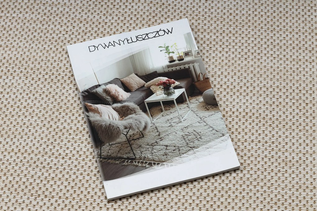 Covor, traversa SISAL SION A5165A Melanj țesute plate ecru / cremă