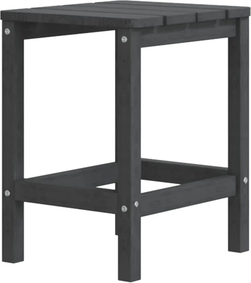 vidaXL Masă Adirondack de grădină, antracit, 38x38x46 cm, HDPE