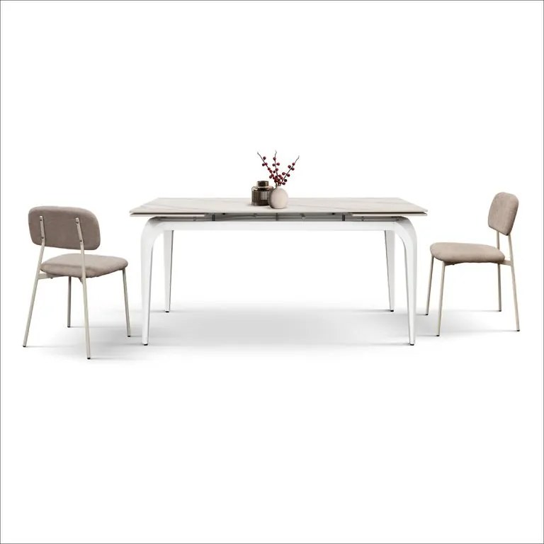 Masă ceramică extensibilă Evelin 140/80 cm + 2 extensii de 40 cm