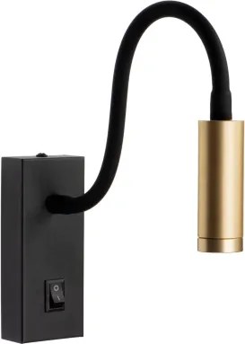 Kanlux 32519 - Lampă flexibilă LED TONIL, 3,3 W, 230 V, negru/auriu