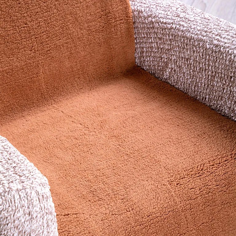 Cuverturi SHERPA culoarea alunei fotoliu