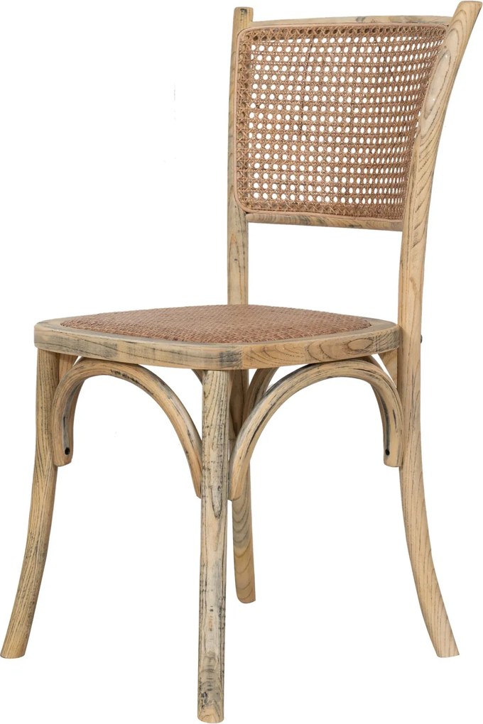 Scaun Thonet din lemn masiv si sezut din ratan