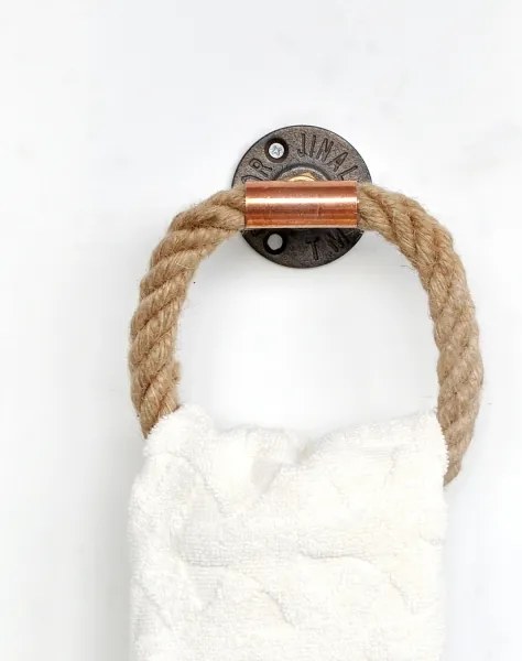 Suport de prosoape 16x16 cm bej/auriu