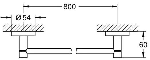 Bara portprosop Grohe Essentials 80 cm crom lucios