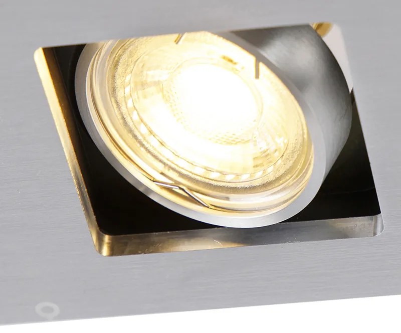 Spot integrat din oțel dreptunghiular cu 2 lumini - Qure