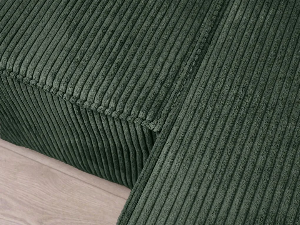 Canapea colt extensibila SMART COSARO verde inchis, cu colt bilateral + 2 perne CADOU