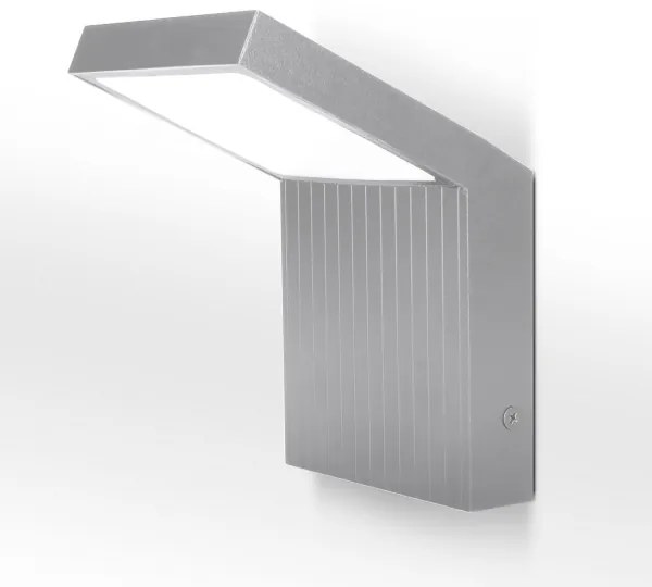 Brilagi - Aplica exterioară de perete RIANO LED/8W/230V argintie IP65