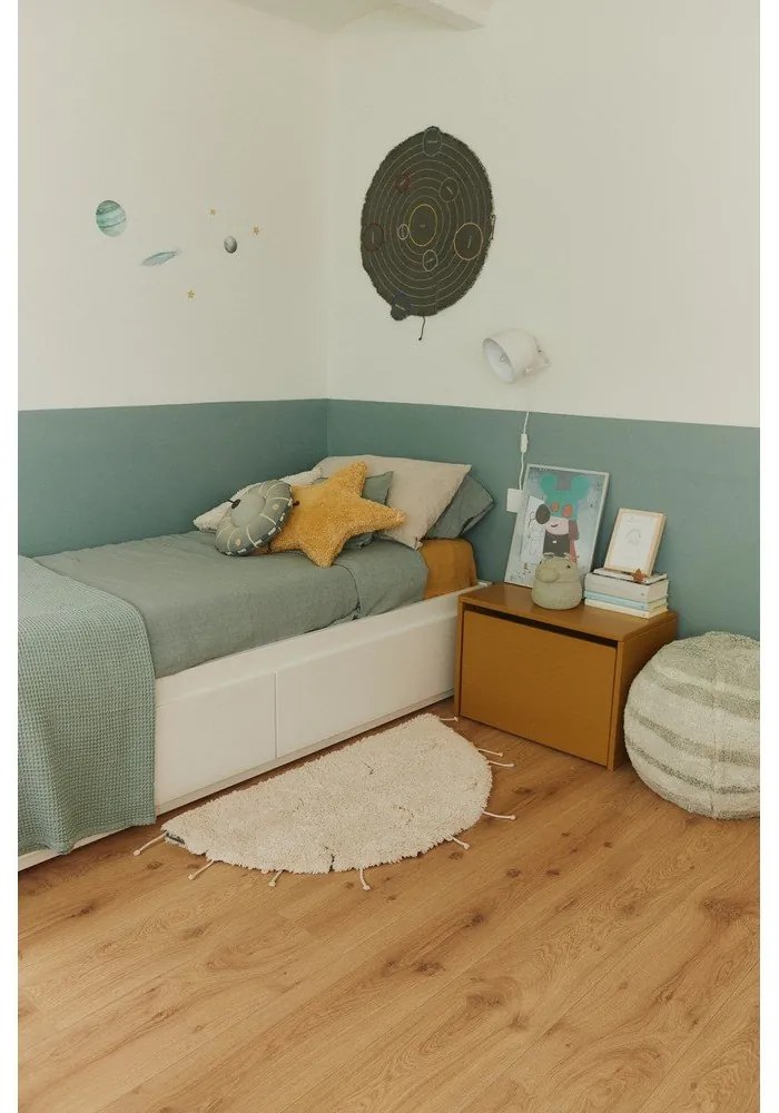 Covor crem lavabil, țesut manual, rotund, din bumbac ø 100 cm Moon Multishape – Lorena Canals