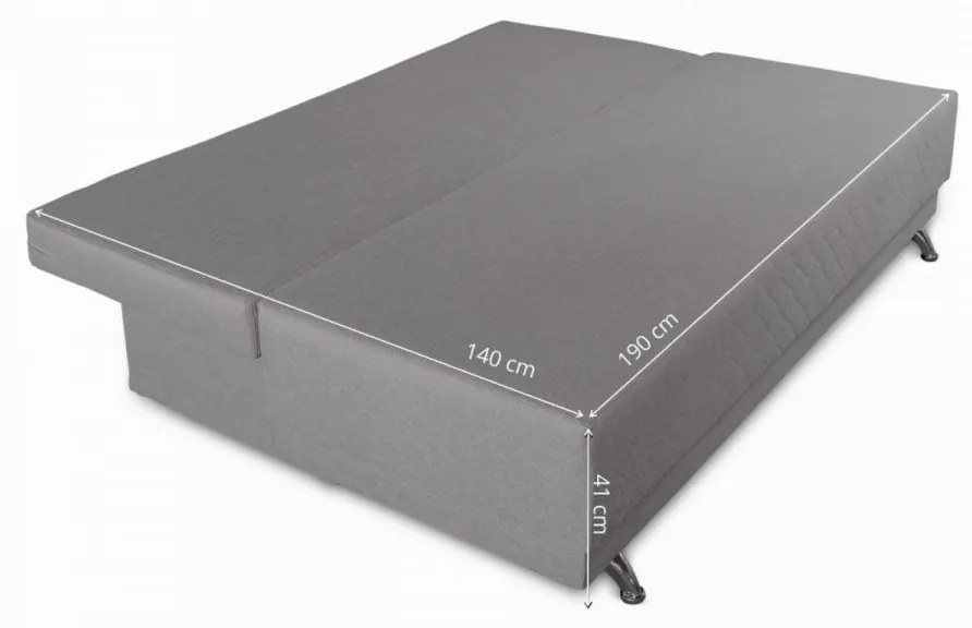 Canapea extensibila Napoli Grey, 205x90x86 cm, cu lada de depozitare