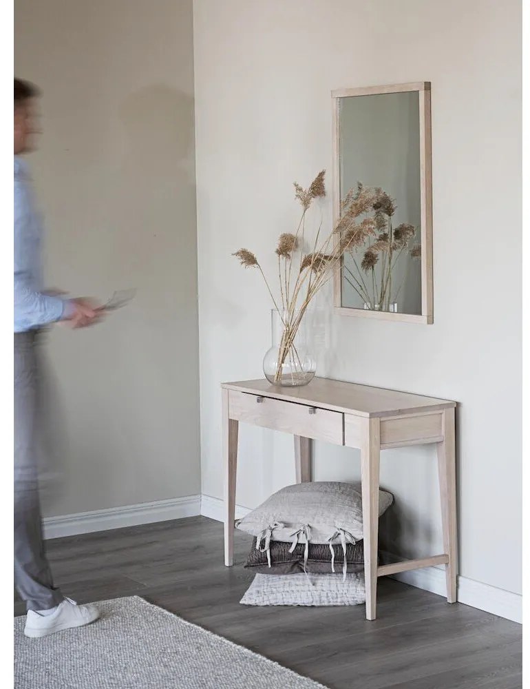 Masă consolă din lemn de stejar, Rowico Fulla, mat