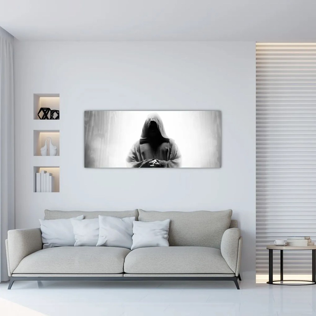 Tablou - Un călugăr într-o mănăstire (120x50 cm)