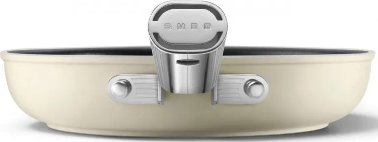 Tigaie SMEG FPF2002CRM, 1,5 l, Ø20 cm, Аcoperire ceramica antiaderenta, Pana la 250°C, Fara PFAS, Inductie, Crem
