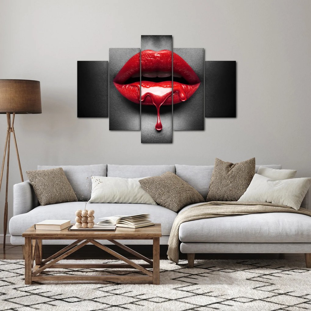 Tablou cu buze de femeie (150x105 cm)