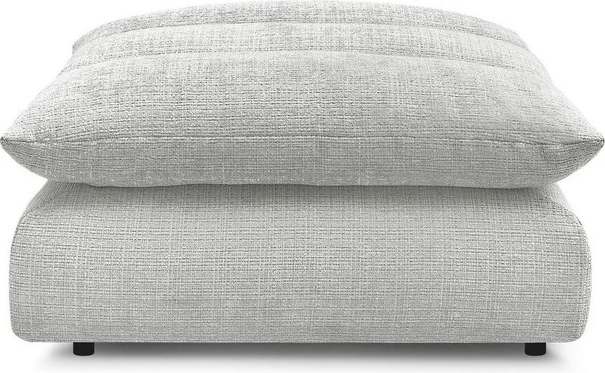 Taburet gri deschis cu tapițerie din chenille Neil – Bobochic Paris