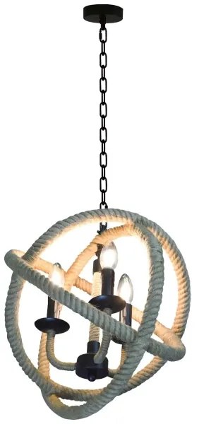 Lustră LED pe lanț ROPE GLOBO 3xE14/4,3W/230V