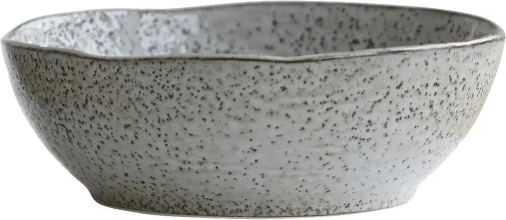 Bol Ceramic Gri cu Aspect RUSTIC - Ceramica Gri Diametru (21.5 cm) x Inaltime ( 7.5 cm)