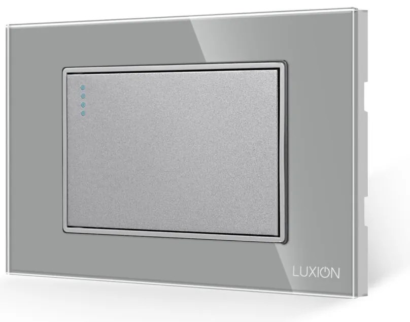 Intrerupator Simplu Mecanic LUXION cu Rama din Sticla, Standard Italian, 3M