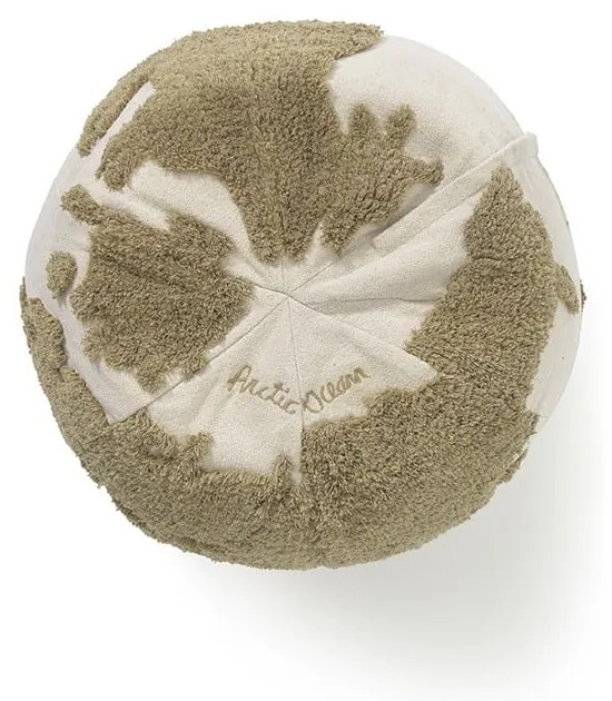 Fotoliu puf pentru copii verde-crem World Map – Lorena Canals