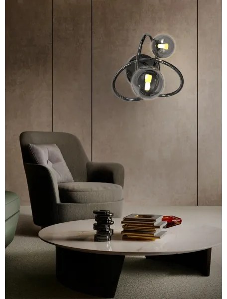 Aplică LED NANCY Wofi 4014-205 2xG9/3,5W/230V negru/crom