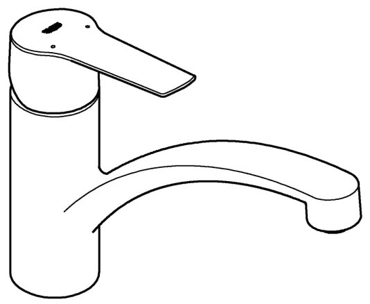 Baterie pentru chiuvetă GROHE START 305302432, 184 mm, neagră