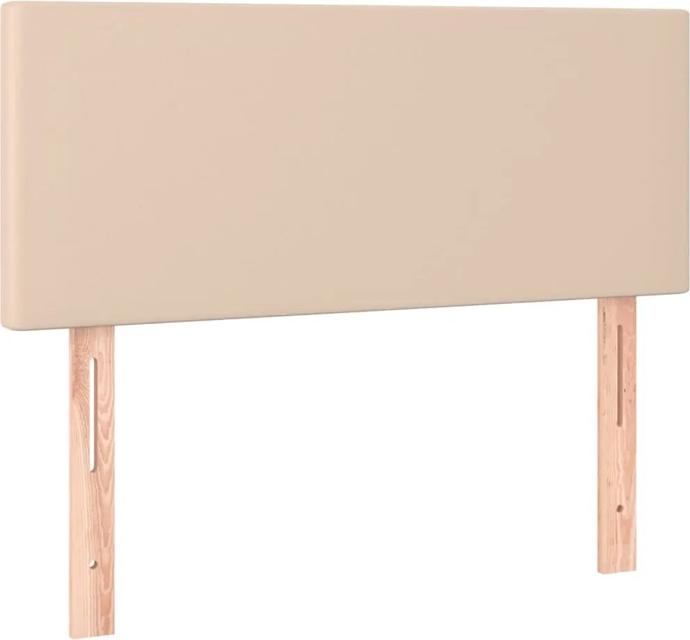 vidaXL Tăblie de pat, cappuccino, 90x5x78/88 cm, piele ecologică