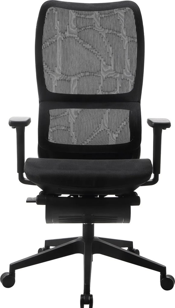 Scaun ergonomic Layne, cotiere 3D, suport picioare, Full Mesh, Negru