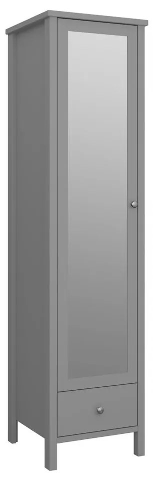 Dulap pentru haine Tuan cu o oglindă, gri