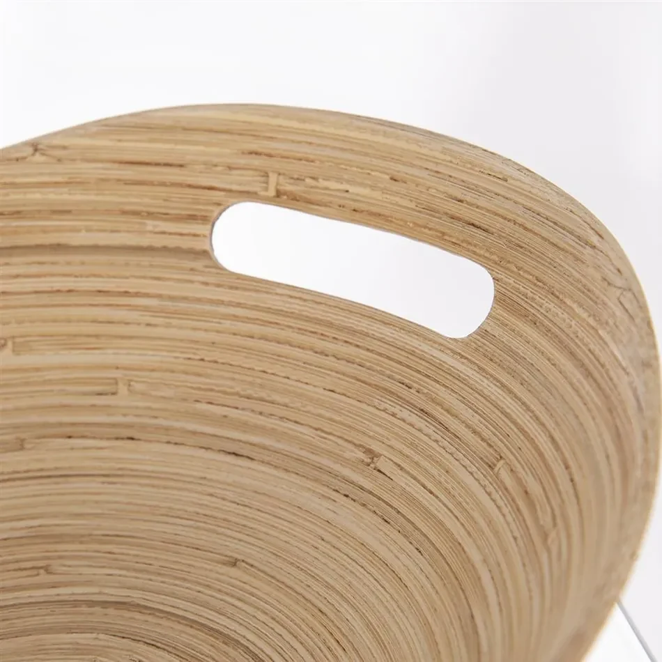 Castron oval Orion, bambus rulat, 32 x 24,5 cm