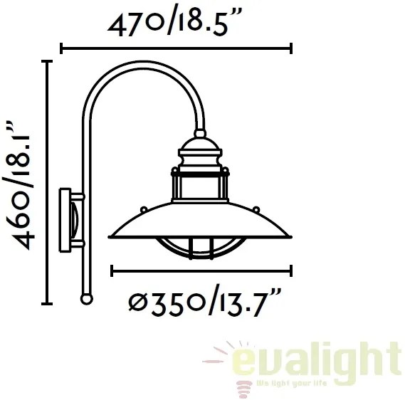 Aplica de perete rustica Winch II 66201