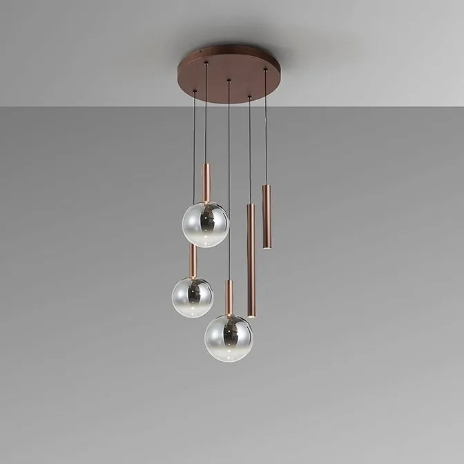 Lustra cu 5 pendule LED suspendate Sapore