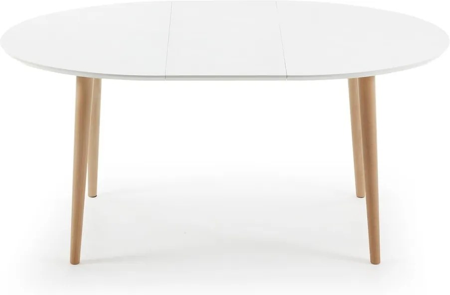 Masă dining extensibilă Kave Home Oakland, 120 x 90 cm , alb