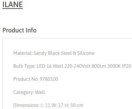 Aplica de perete lumina ambientala LED ILANE