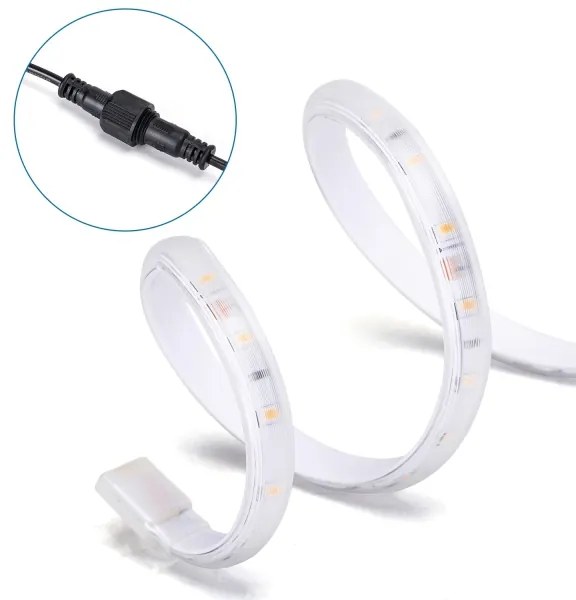 Aigostar - Bandă LED solară reglabilă, 20 W, 3,2 V, 20 m, 2700 K, IP65, cu telecomandă