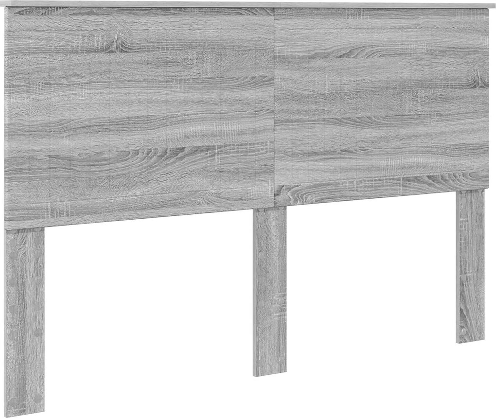 vidaXL Tăblie cap cu headboard Gri Sonoma 150 cm Lemn compozit