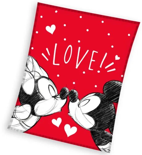 Pătură pentru copii Mickey și Minnie Mouse Love ,130 x 160 cm