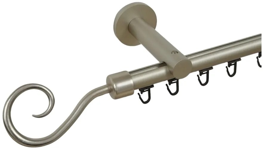 Galerie simpla prindere perete teava profil 19 mm hak crom mat (Alege marime: 120 cm)