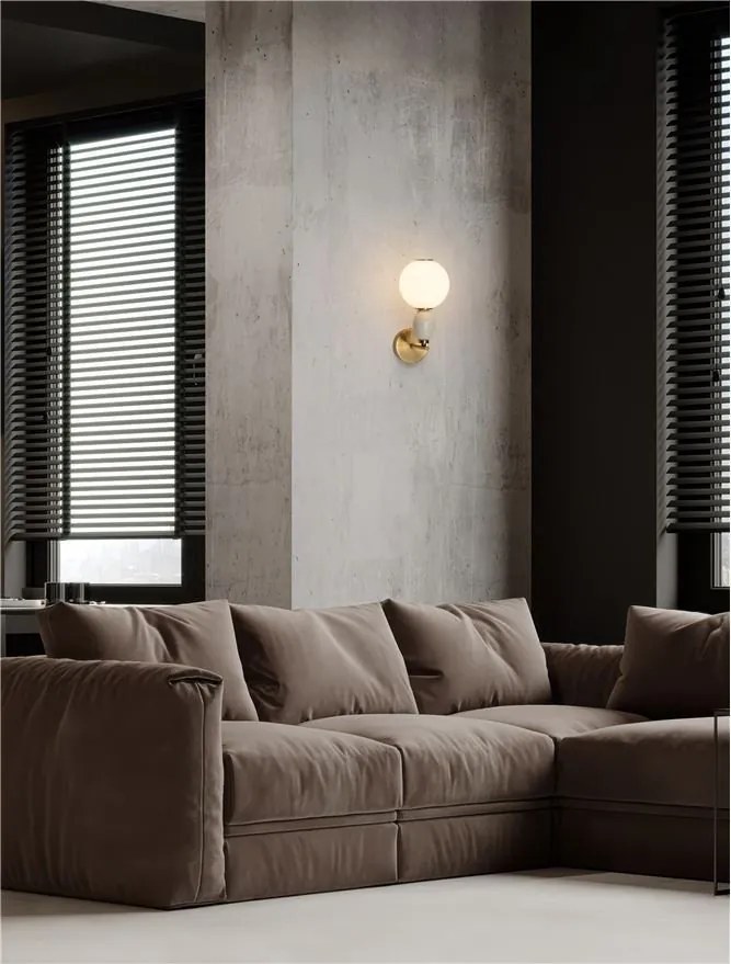 Aplica LED decorativa ceramica bej, alb, OBRIE