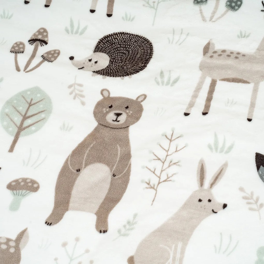 Lenjerie de pat pentru copii din microflanel4Home Nordic friends, 140 x 200 cm, 70 x 90 cm