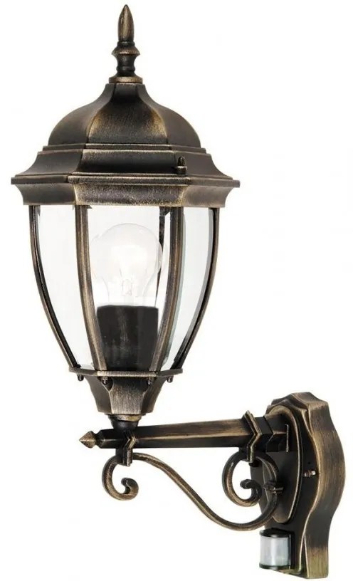 Aplica de perete exterior cu senzor IP44, up light, auriu antic Toronto 8380 RX