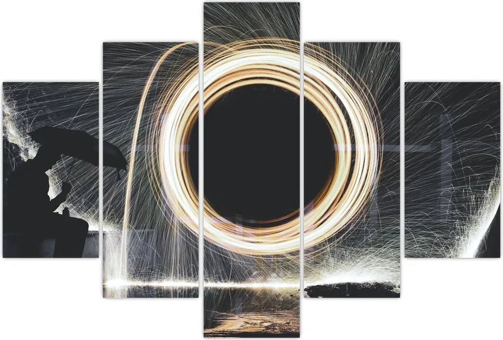 Tablou - Show de lumini în ploaie (150x105 cm)