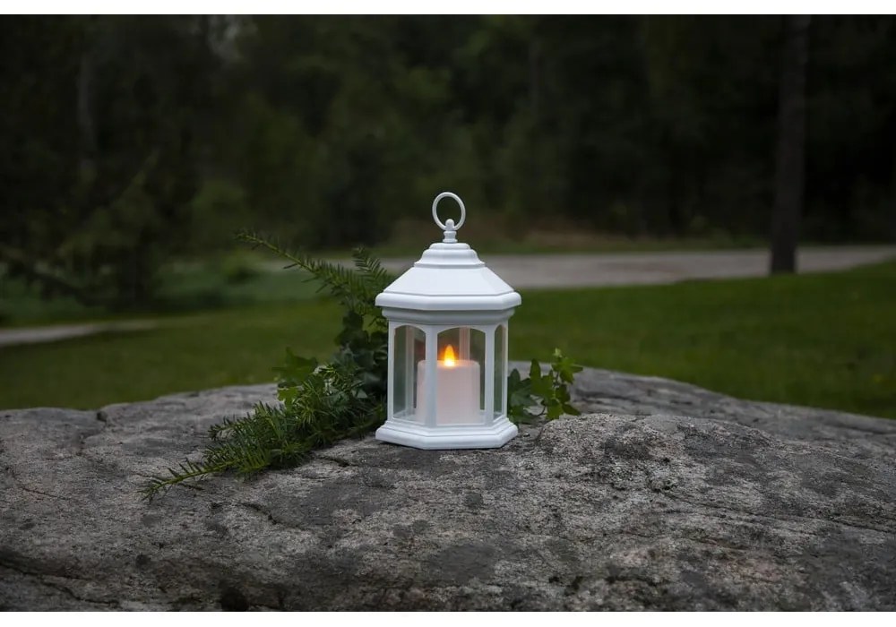 Felinar alb cu LED-uri Star Trading Linta, înălțime 26 cm