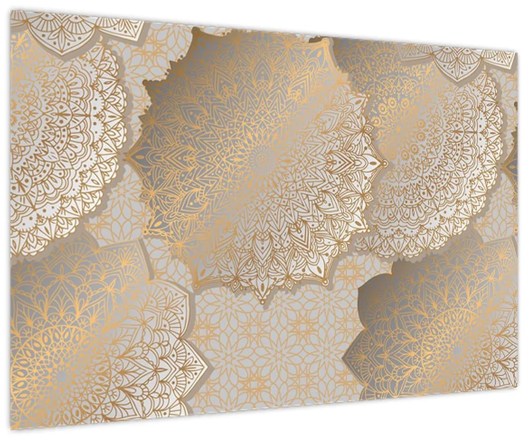 Tablou - Mandale în tonuri aurii (90x60 cm)