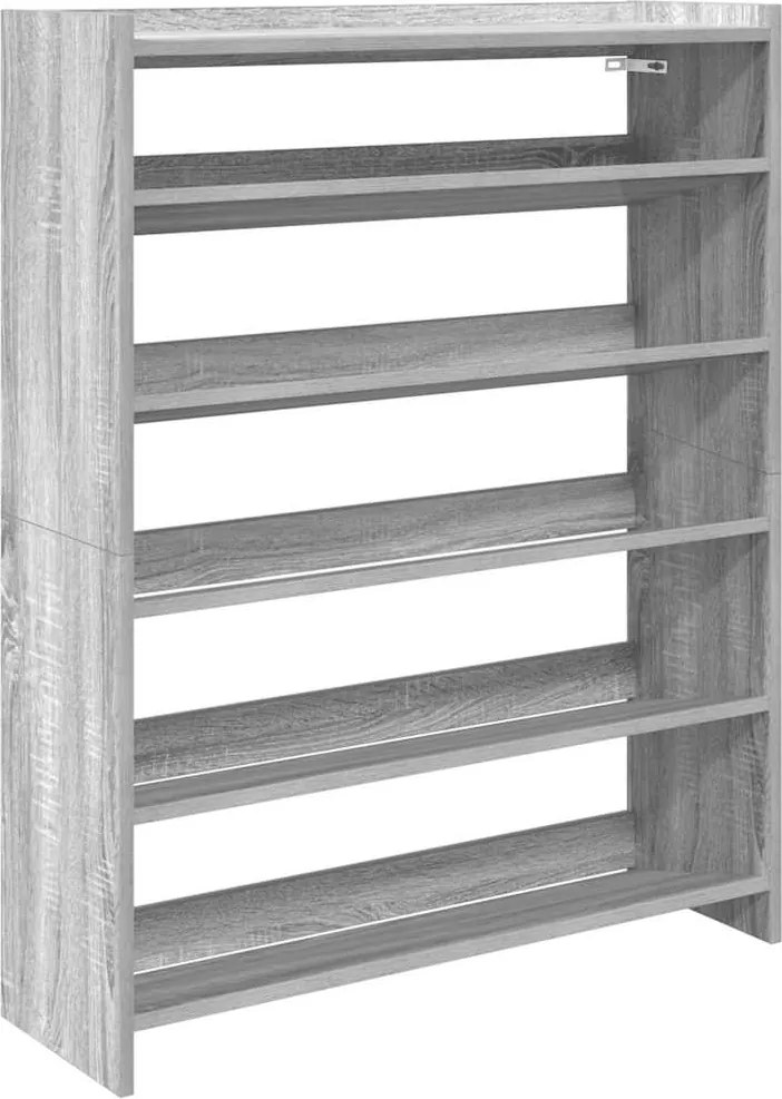 vidaXL Pantofar, gri sonoma, 80x25x100 cm, lemn compozit