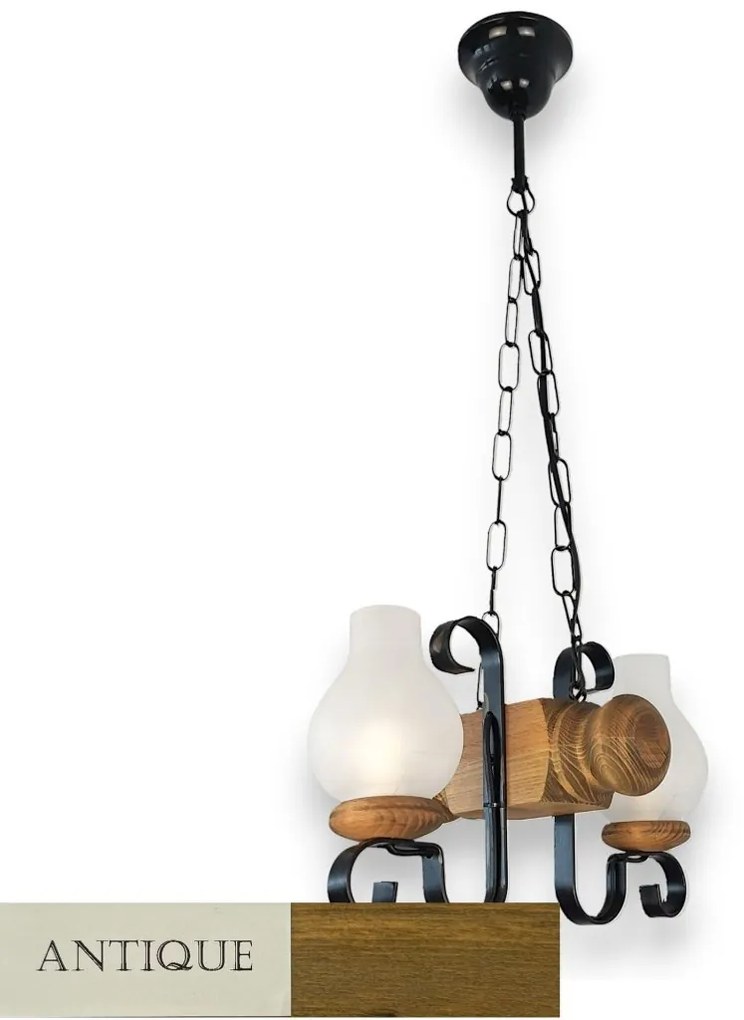 Candelabru rustic fabricat manual din lemn Rustic WOOD-RU-SP2