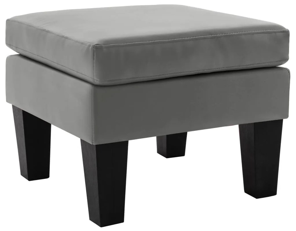 288777 vidaXL Taburet, gri, piele ecologică