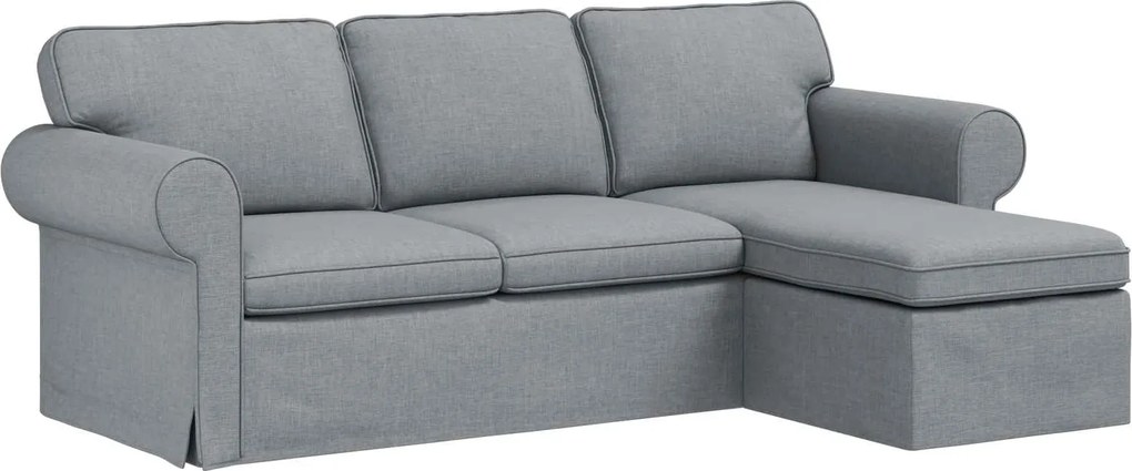 vidaXL Canapea Gri deschis 215 x 138 x 80 cm țesătură